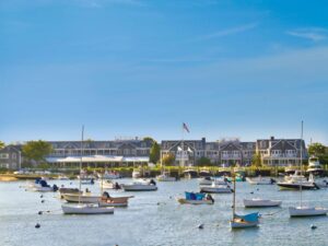 White Elephant Nantucket view of hotel overlooking the water