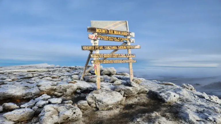 Mount Kilimanjaro Summit Sign
