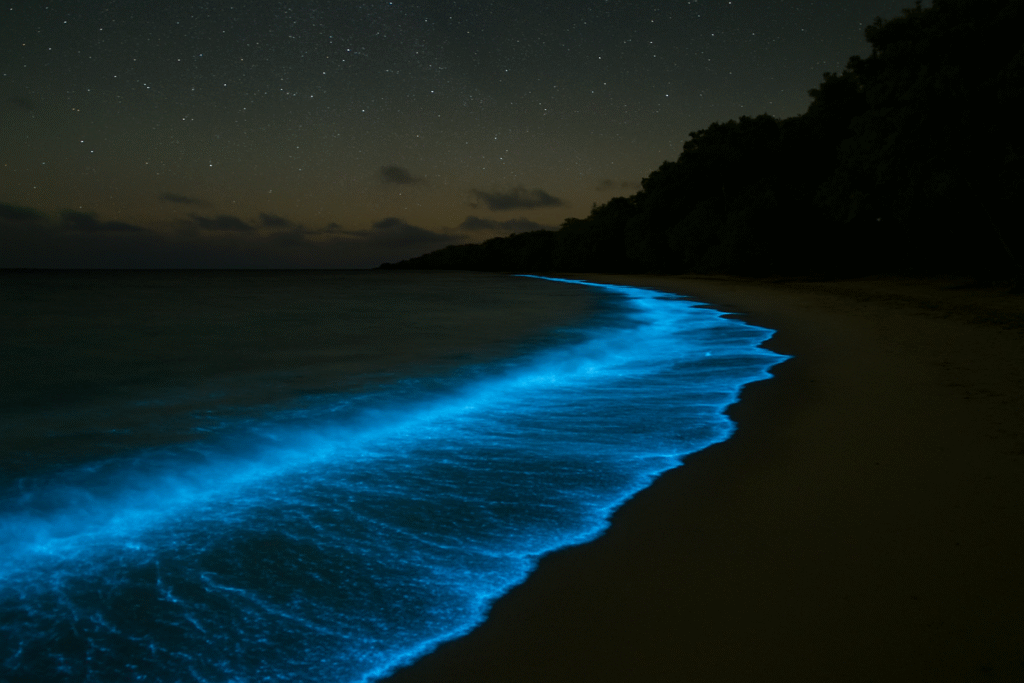Bioluminescent bay at Mosquito Bay, Vieques, Puerto Rico