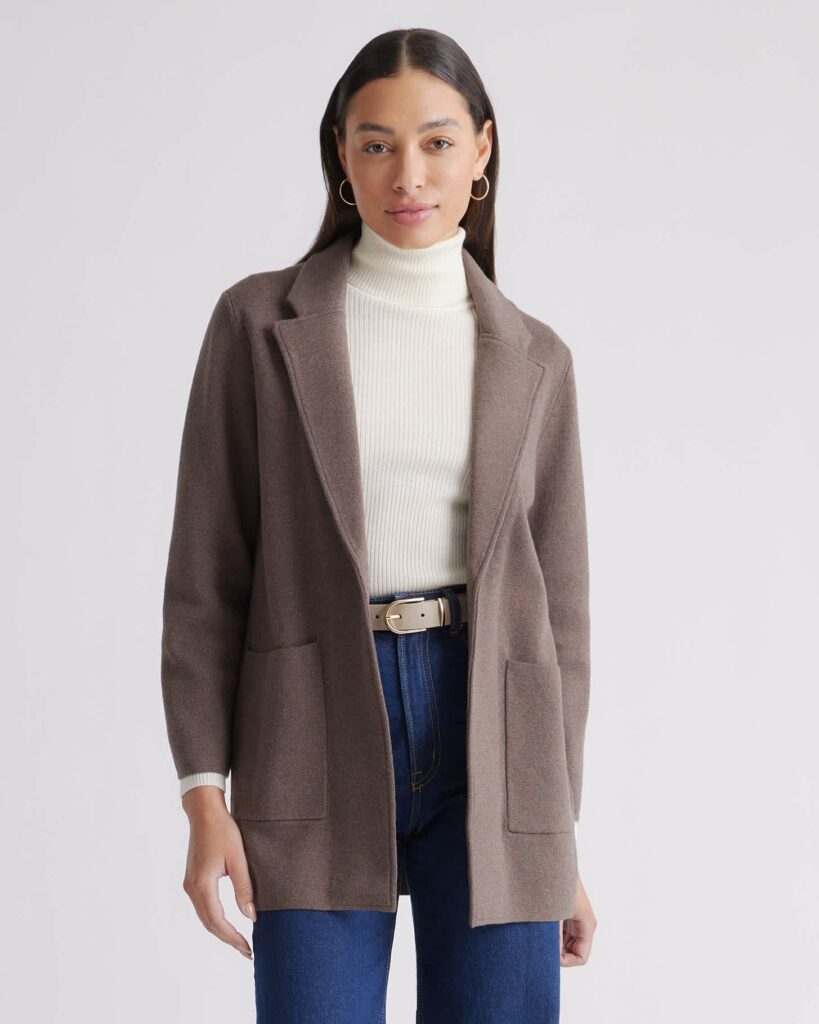 Quince sweater blazer
