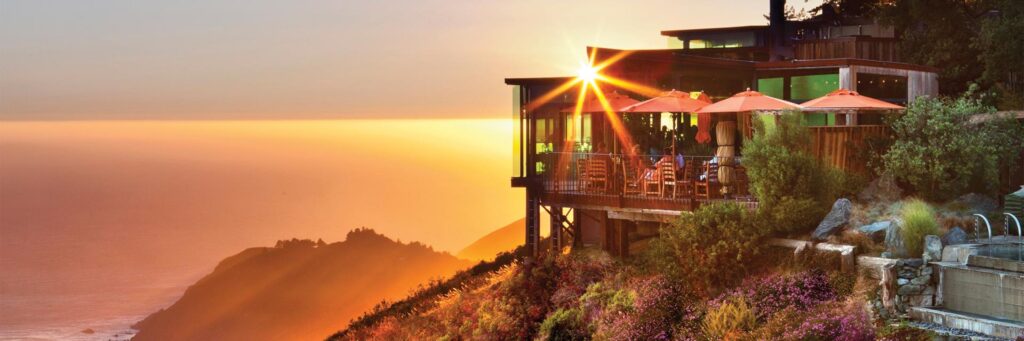 Sunset at Post Ranch Hotel