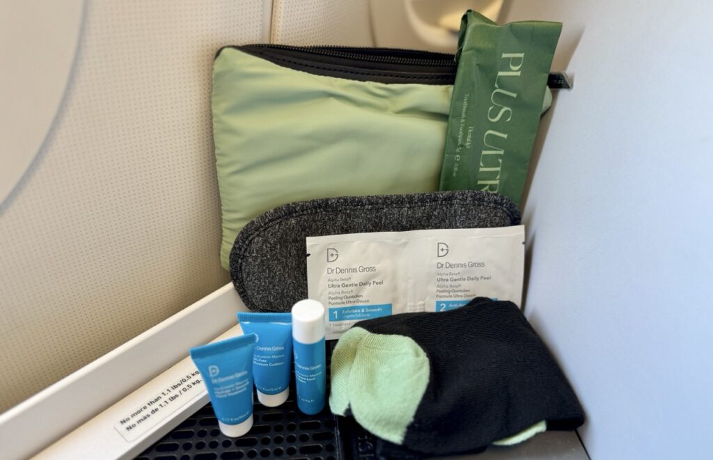 JetBlue Mint amenity kit
