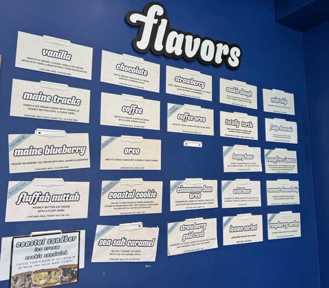 Coastal Creamery in Portland, Maine ice cream flavors
