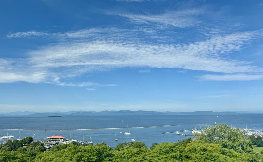 Lake Champlain view from a Lakefront room at The Harborvale.